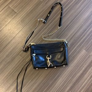 Rebecca Minkoff Mini Mac- Black+Gold